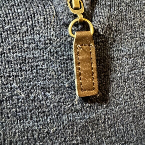 Men's Navy Blue Knit Quarter-Zip Sweater – Size Large - Great Condition - Picture 5 of 9